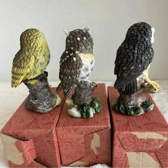 Set of 3 Small Owls - Picture 4 of 16